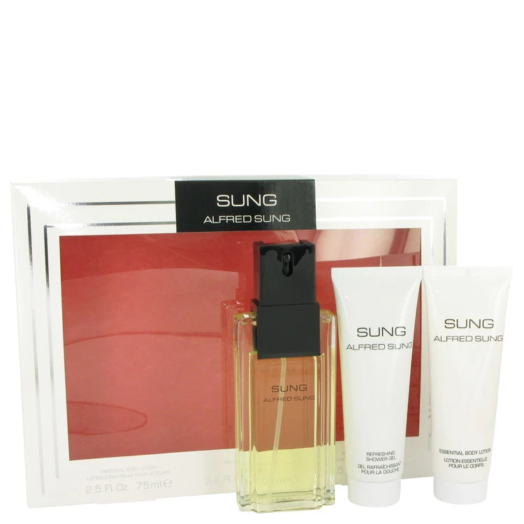 Alfred SUNG by Alfred Sung for Women. Gift Set (3.4 oz Eau De Toilette Spray + 2.5 oz Body Lotion + 2.5 oz Shower Gel) | Perfumepur.com