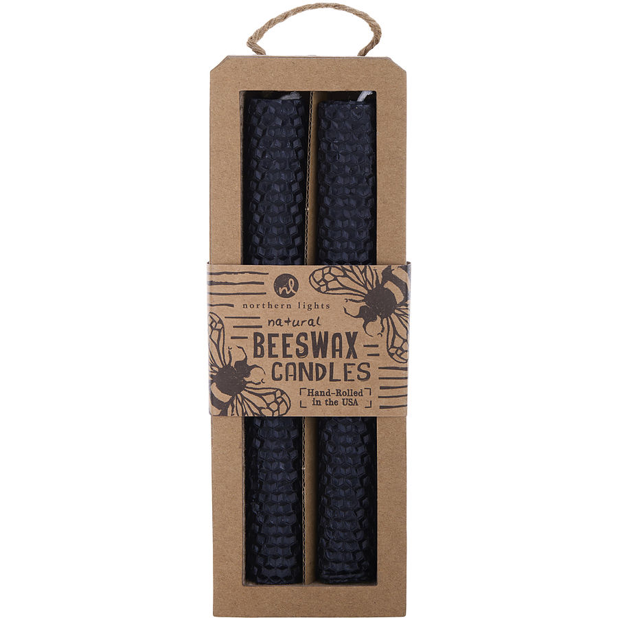 Beeswax Black By Northern Lights for Unisex. 8" Taper Candle (2 Pack) | Perfumepur.com