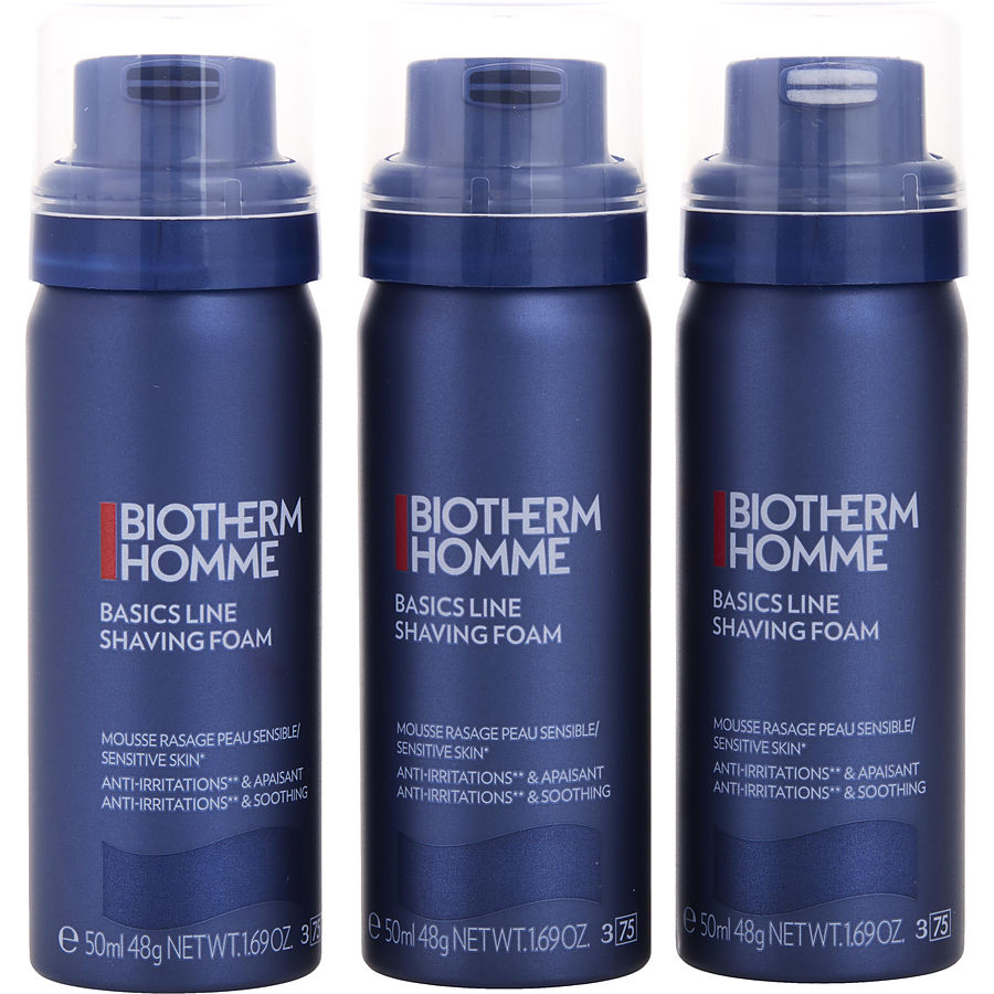 Biotherm By Biotherm for Men. Sensitive Skin Shaving Foam - Sensitive Skin Travel Trio 1.7 oz (3 Pcs) | Perfumepur.com