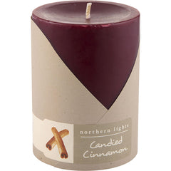 Candied Cinnamon By Northern Lights for Unisex. One 3X4 Inch Pillar Candle. Burns Approx. 80 Hrs. | Perfumepur.com