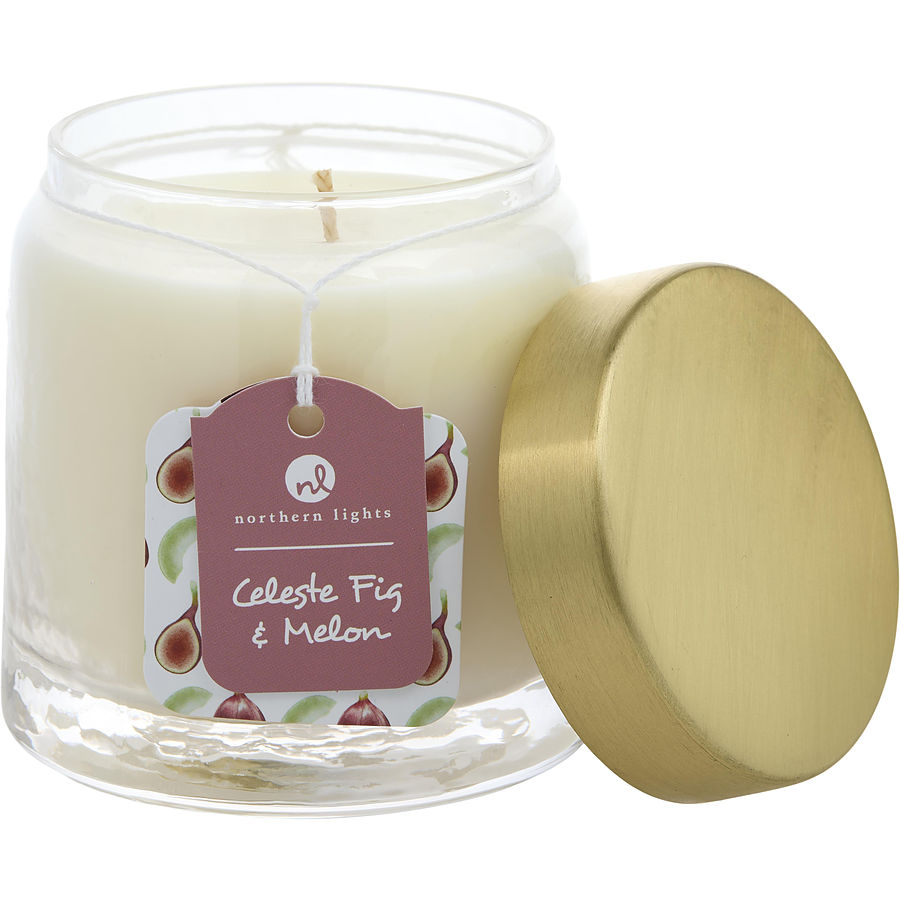 Celeste Fig & Melon By Northern Lights for Unisex. Scented Soy Glass Candle 10 oz | Perfumepur.com