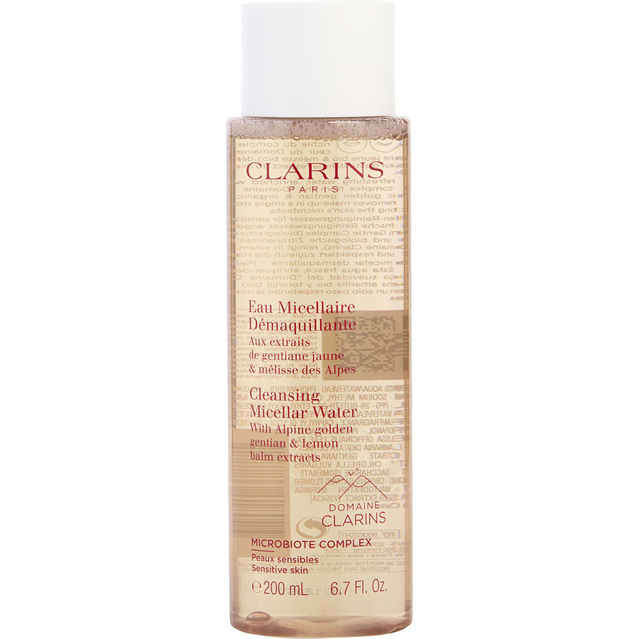 Clarins By Clarins for Women. Cleansing Micellar Water With Alpine Golden Gentian & Lemon Balm Extracts - Sensitive Skin (200ml/6.7oz) | Perfumepur.com