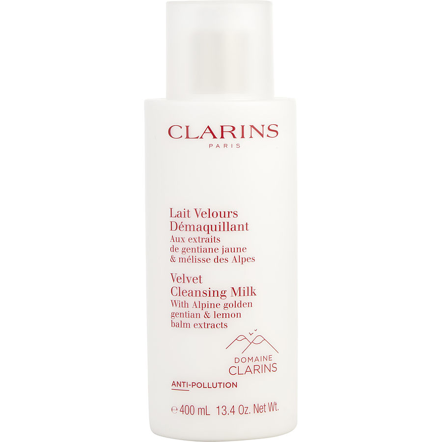 Clarins By Clarins for Women. Velvet Cleansing Milk With Alpine Golden Gentian & Lemon Balm Extracts (400ml/13.4oz) | Perfumepur.com