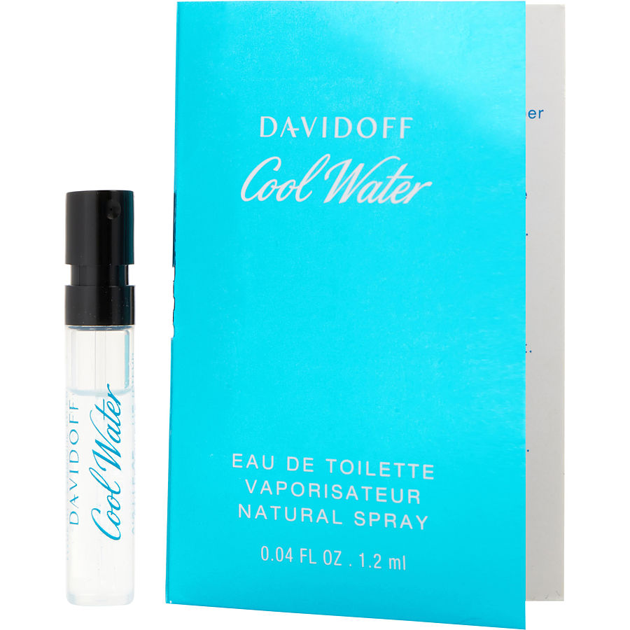 Cool Water By Davidoff for Men. Eau De Toilette Spray 0.04 oz Vial On Card | Perfumepur.com