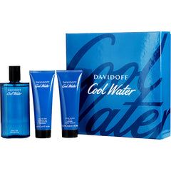 Cool Water By Davidoff for Men. Gift Set (Eau De Toilette Spray 4.2 oz + Aftershave Balm 2.5 oz + Shower Gel 2.5 oz) | Perfumepur.com