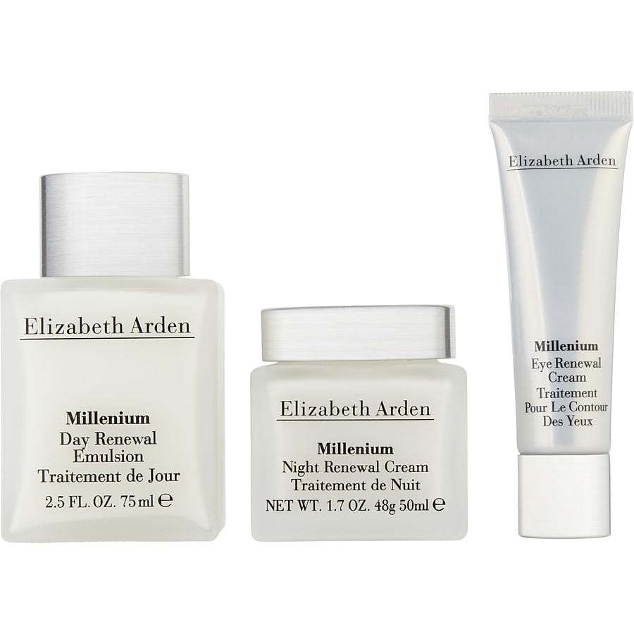 Elizabeth Arden By Elizabeth Arden for Women. Millenium Set: Day Renewal Emulsion + Night Renewal Cream + Eye Renewal Cream (3Pcs) | Perfumepur.com