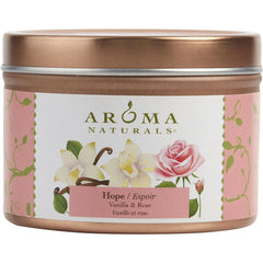 Hope Aromatherapy By Hope Aromatherapy for Unisex. One 2.5X1.75 Inch Tin Soy Aromatherapy Candle. Combines The Essential Oils Of Vanilla & Rose. Burns Approx. 15 Hrs. | Perfumepur.com