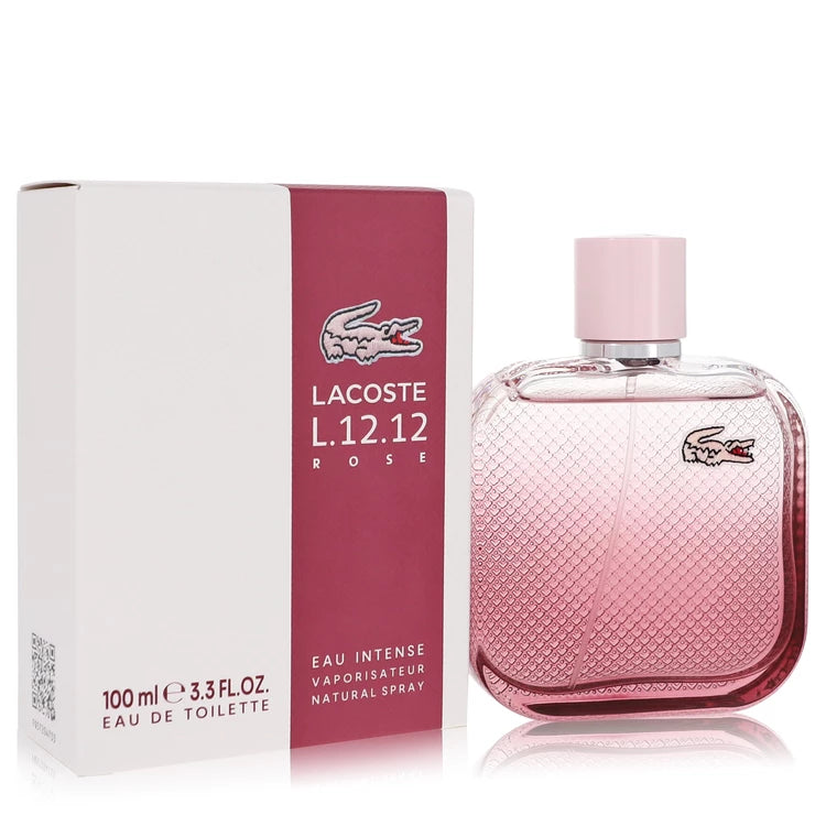 Lacoste Eau De Lacoste L.12.12 Rose Eau Intense by Lacoste for Women. Eau De Toilette Spray (Unboxed) 3.3 oz | Perfumepur.com