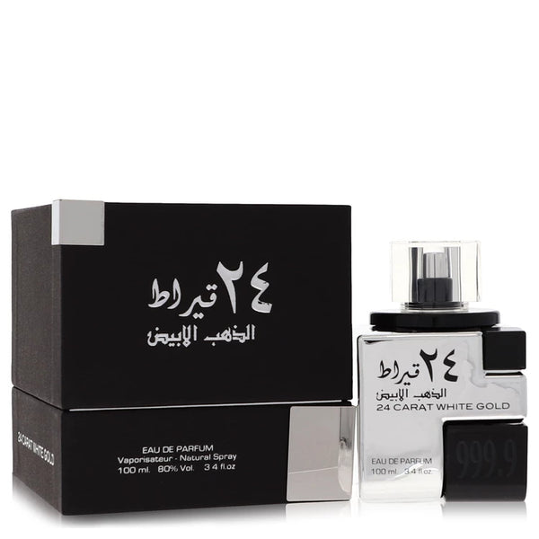 Lattafa 24 Carat White Gold by Lattafa for Unisex. Eau De Parfum Spray (Unisex) 3.4 oz | Perfumepur.com