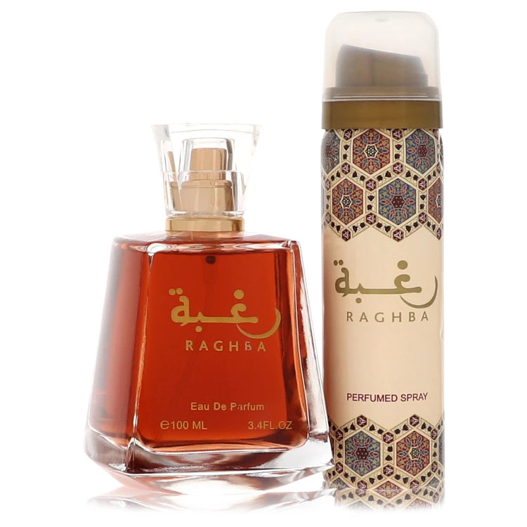 Lattafa Raghba   by Lattafa for Men. Eau De Parfum Spray Plus 1.7 Oz Deodorant Spray (Unboxed) 3.4 oz | Perfumepur.com