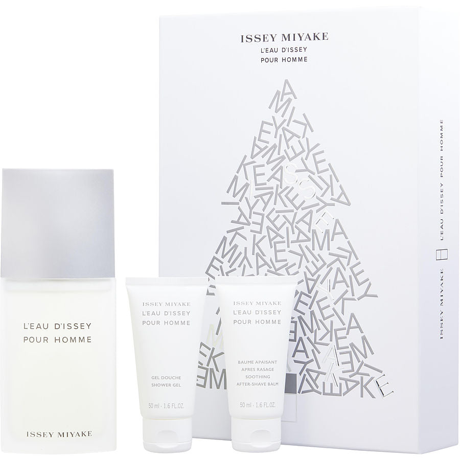 L'eau D'issey By Issey Miyake for Men. Gift Set (Eau De Toilette Spray 4.2 oz + After Shave Balm 1.6 oz + Shower Gel 1.6 oz) | Perfumepur.com