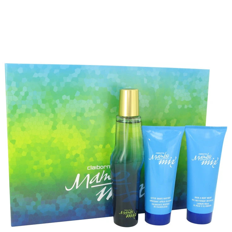 Mambo Mix by Liz Claiborne for Men. Gift Set (3.4 oz Eau De Cologne Spray + 3.4 oz After Shave Soother + 3.4 oz Shower Gel) | Perfumepur.com