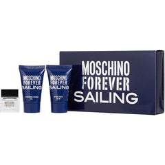 Moschino Forever Sailing By Moschino for Men. Gift Set (Eau De Toilette 0.12 oz Mini + Afterhave Balm 0.8 oz + Shower Gel 0.8 oz) | Perfumepur.com