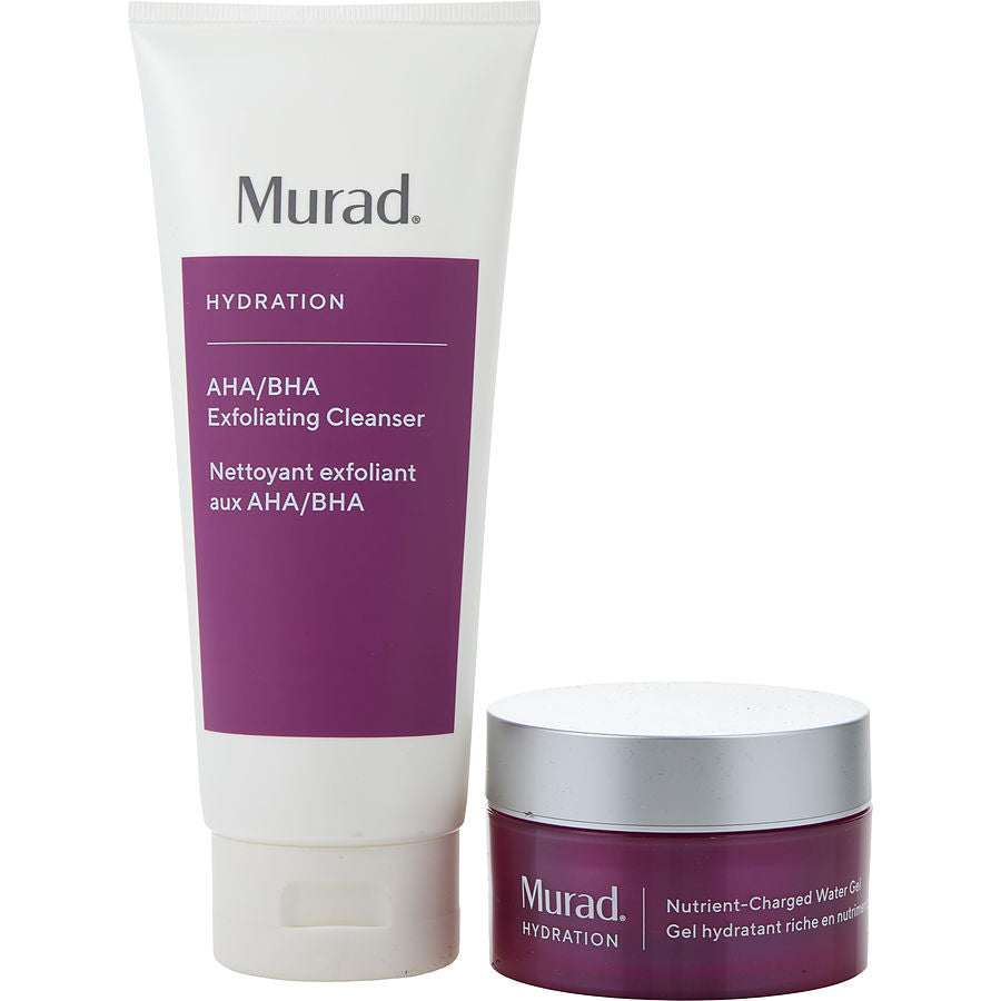 Murad By Murad for Women. Smooth + Replenish Set: Aha/Bha Cleanser 200Ml + Nutrient Charged Water Gel 50Ml (2Pcs) | Perfumepur.com