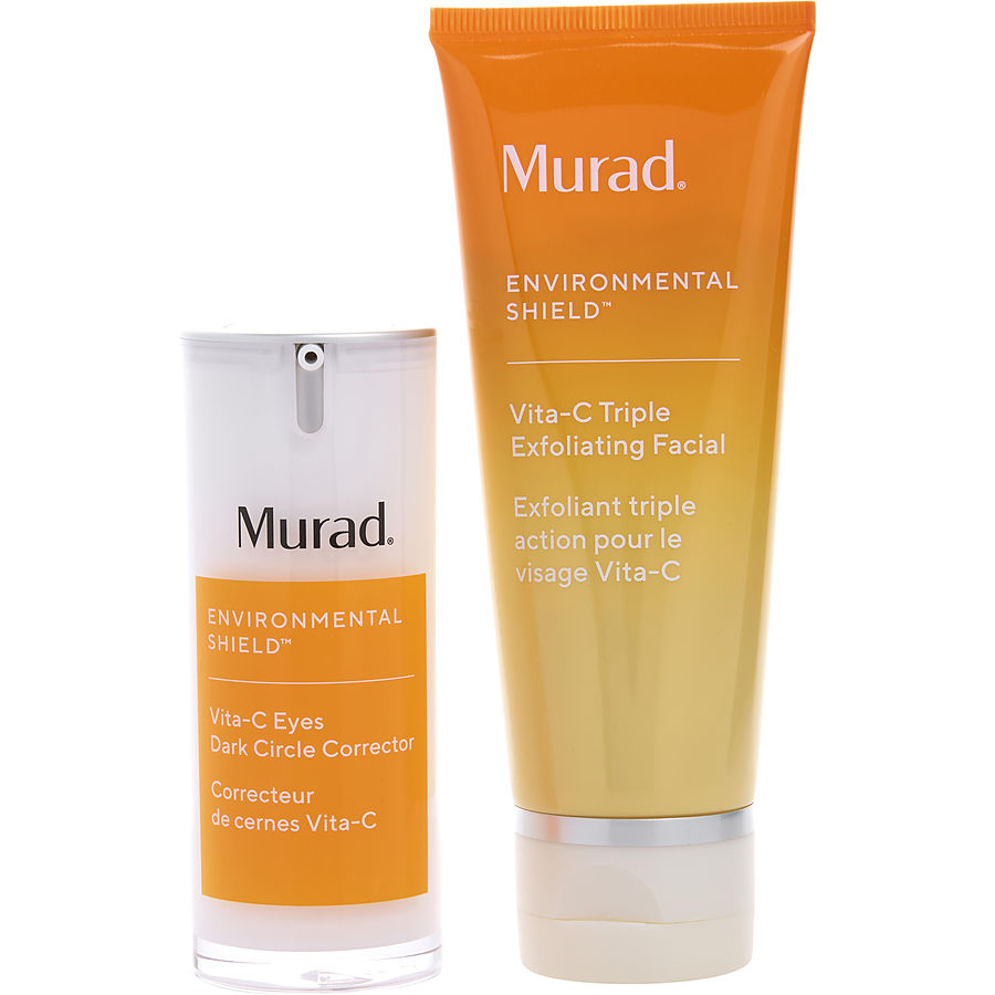 Murad By Murad for Women. The Glow Clinic Set: Vita-C Triple Exfoliating Facial 2.7Oz + Vita-C Eyes Dark Circle Corrector 0.5Oz (2Pcs) | Perfumepur.com