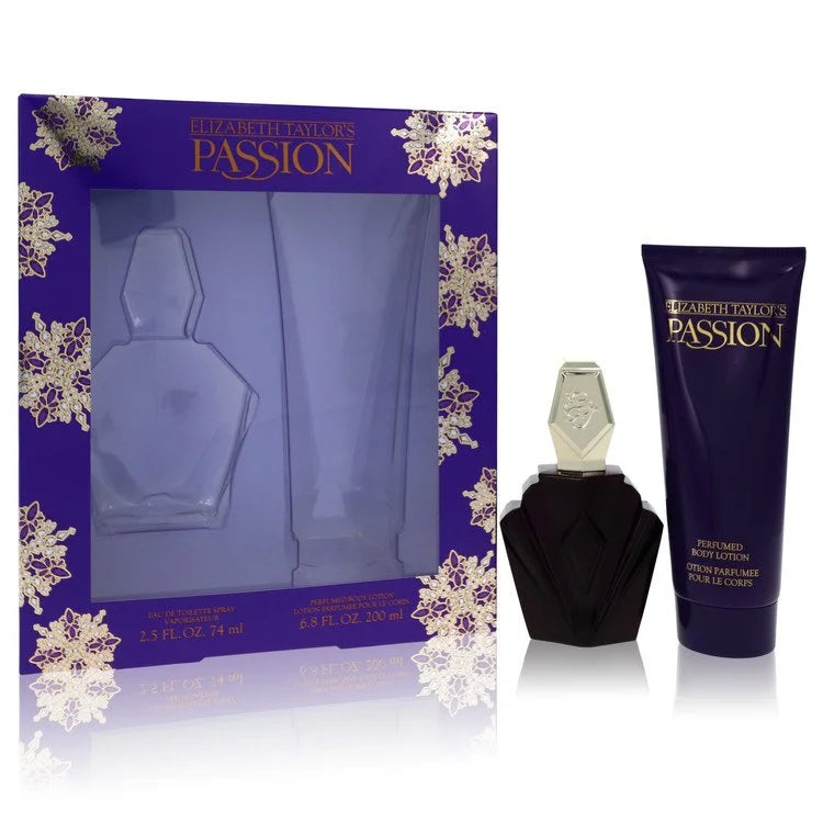 Passion by Elizabeth Taylor for Women. Gift Set (2.5 oz Eau De Toilette Spray + 6.8 oz Body Lotion) | Perfumepur.com