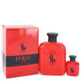 Polo Red by Ralph Lauren for Men. Gift Set (4.2 oz Eau De Toilette Spray + 0.5 oz Mini EDT) | Perfumepur.com