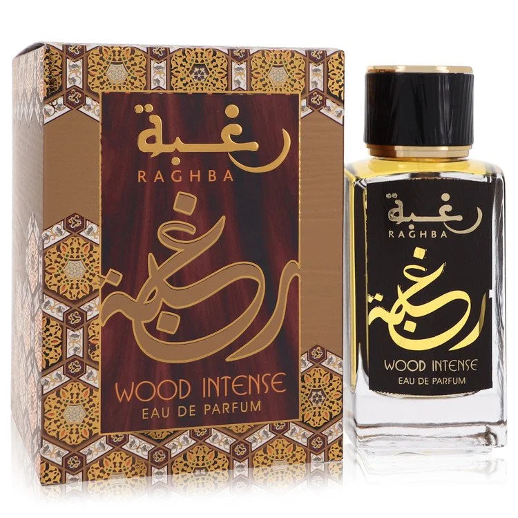 Raghba Wood Intense by Lattafa for Unisex. Eau De Parfum Spray (Unisex) 3.4 oz | Perfumepur.com