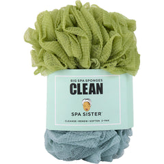 Spa Accessories By Spa Accessories for Unisex. Spa Sister Jumbo Sponge 2 Pack (Green & Marine) | Perfumepur.com