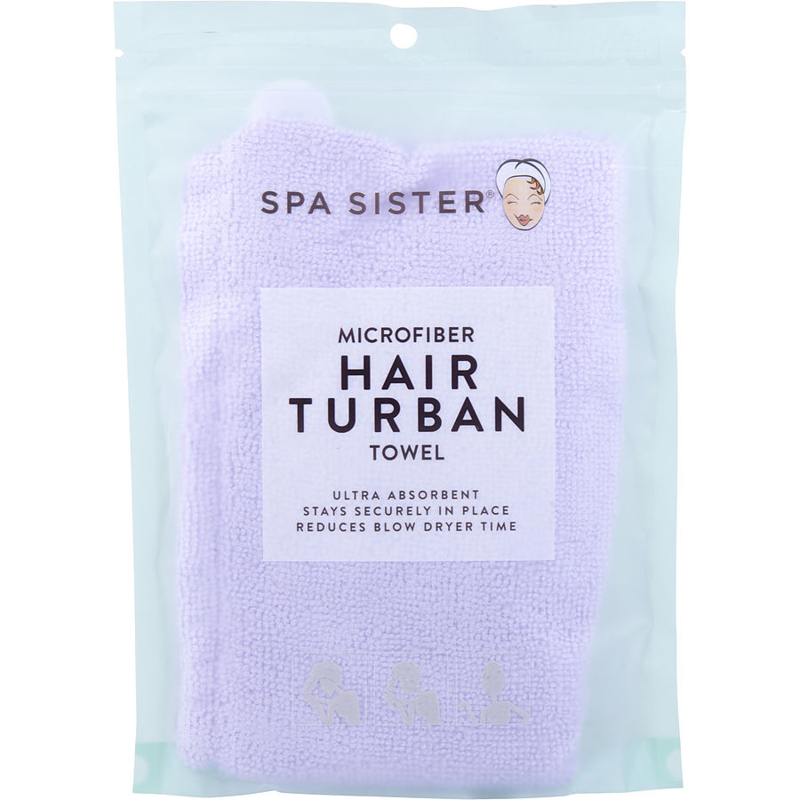 Spa Accessories By Spa Accessories for Unisex. Spa Sister Microfiber Hair Turban - Lavender | Perfumepur.com