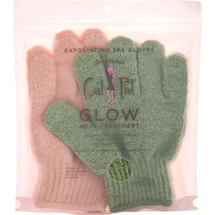 Spa Accessories By Spa Accessories for Unisex. Spa Sister Twin Exfoliating Gloves Treatment (Peach & Green) | Perfumepur.com