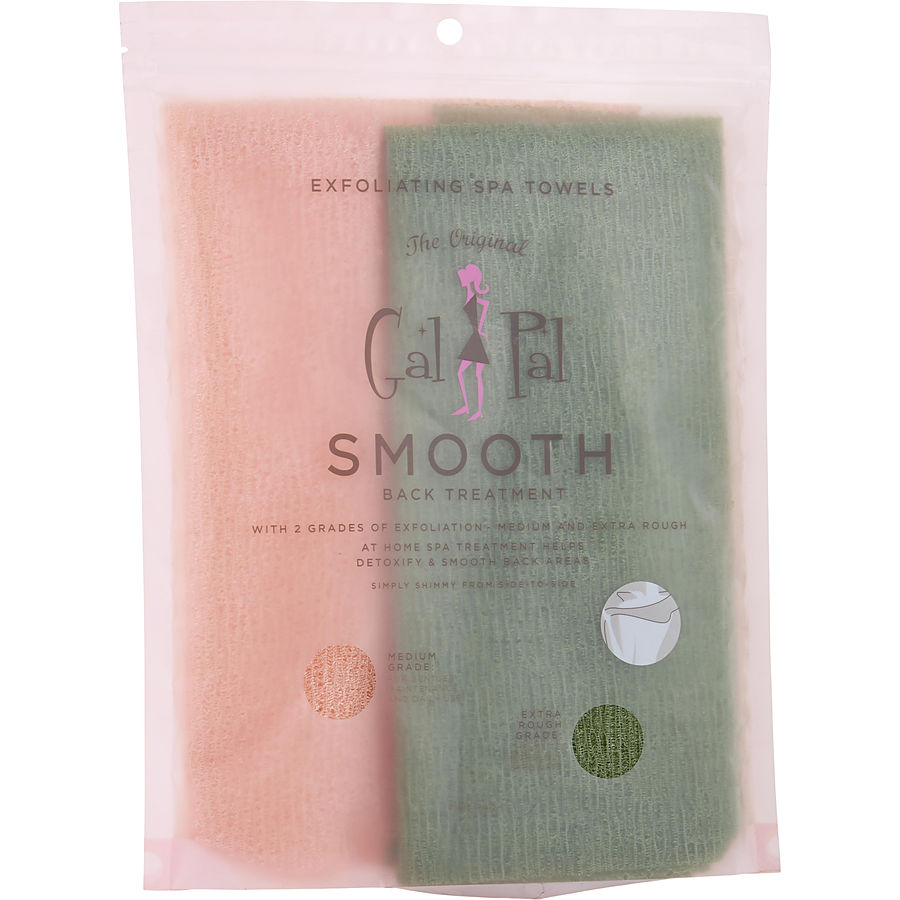 Spa Accessories By Spa Accessories for Unisex. Spa Sister Twin Exfoliating Spa Towels (Green & Orange) | Perfumepur.com