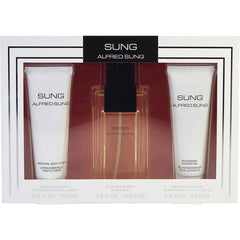 Sung By Alfred Sung for Women. Gift Set (Eau De Toilette Spray 3.4 oz + Body Lotion 2.5 oz + Shower Gel 2.5 oz) | Perfumepur.com