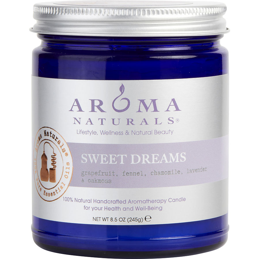 Sweet Dreams Aromatherapy By  for Unisex. One 3 X 3 Inch Jar Aromatherapy Candle. Combines The Essential Oils Of Grapefruit, Fennel, Chamomile, Lavender & Oakmoss. Burns Approx. 50 Hrs. | Perfumepur.com