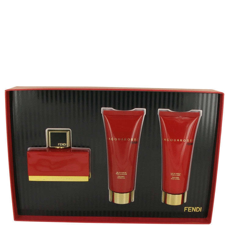 Fendi L'acquarossa by Fendi for Women. Gift Set (2.5 oz Eau De Parfum Spray + 2.5 oz Shower Gel + 2.5 oz Body Lotion)