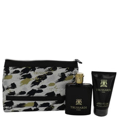 Trussardi by Trussardi for Men. Gift Set (3.4 oz Eau De Toilette Spray + 3.4 oz Shower Gel + Trusssardi Pouch)